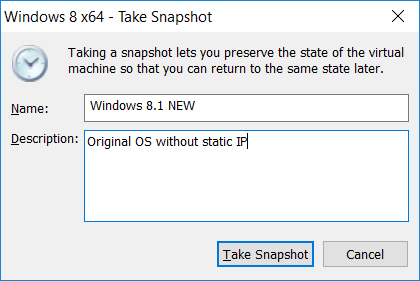 Cách sử dụng Snapshot VMware2