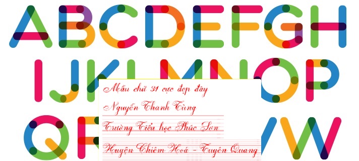 Hướng dẫn sử dụng Font chữ chuẩn của Tiểu học