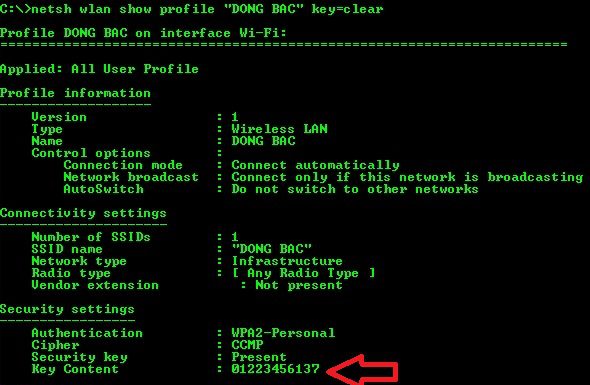 Tìm Password Mạng Wifi Bằng Command Prompt Password
