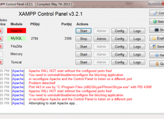 Hướng dẫn xử lý lỗi trùng Port trong Xampp Loi dung Port trong Xampp