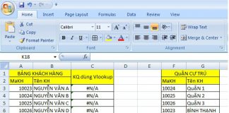 Sửa lỗi kết quả sai khi chạy hàm dò tìm Vlookup