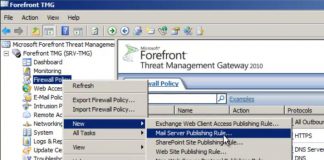 Hướng dẫn Public Mail Server trên TMG