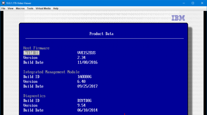 Update firmware cho IBM Lenovo x3650 M4 IMM2 7915 server