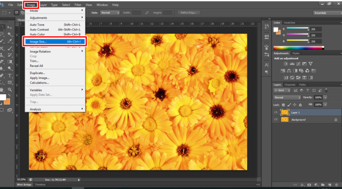 Đổi kích thước ảnh trong Photoshop